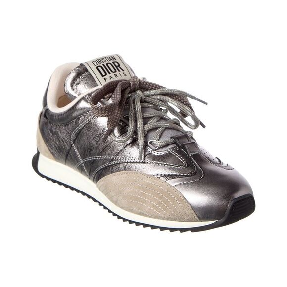 Dior D-Sketch Nylon & Leather Sneaker, Silver - Picture 1 of 5